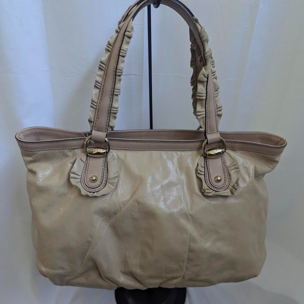 Gucci Beige Sima Leather Tote Bag